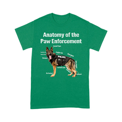 Gifts For Police Dog Anatomy Of The Paw Enforcement Classic T-Shirt