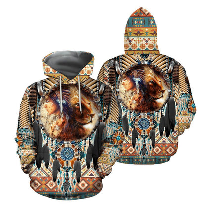 Lion Native American 3D All Over Printed Unisex Shirts