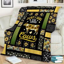 Custom Blanket Cow Country Girl - Sherpa Blanket DL