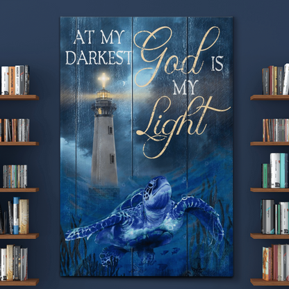 God is my light Christian Jesus Portrait Canvas Print Wall Art