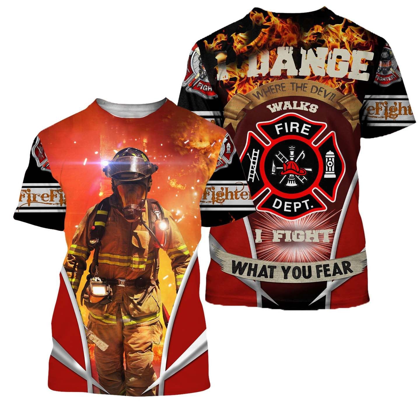 Firefighter 3D All Over Printed Shirts for Men and Women - Amaze Style™-Apparel