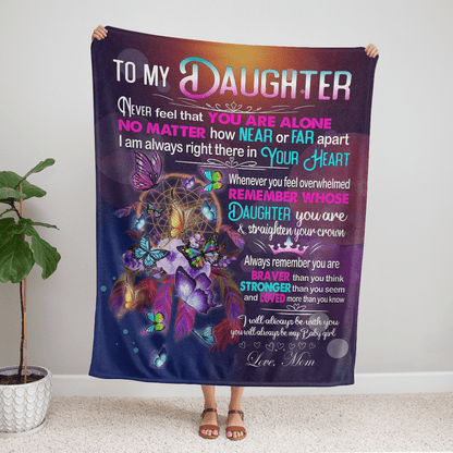 To My Daughter Butterfly Blanket