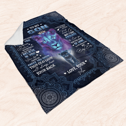 To My Son - Premium Fleece Blanket