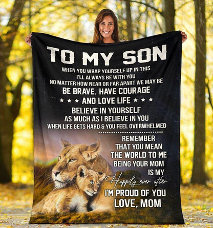 To My Son - Premium Fleece Blanket