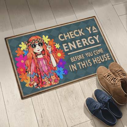Check Ya Energy Hippie Door Mat