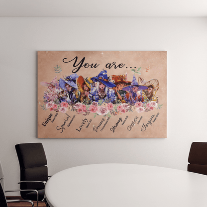 Hippie Girl Live Laugh Love Canvas Poster