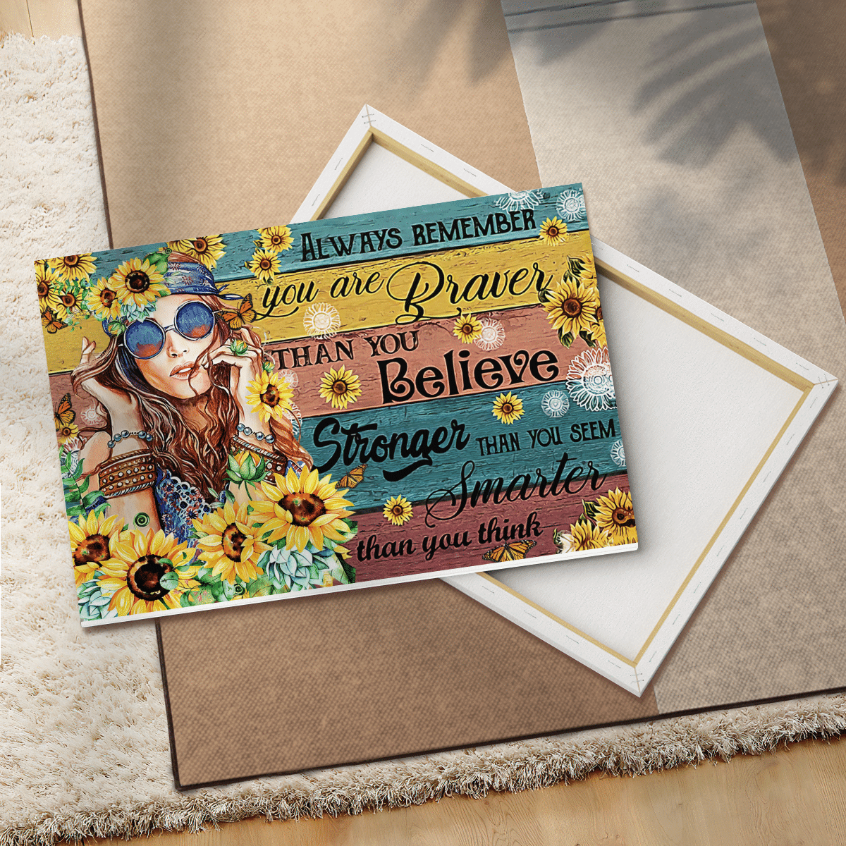Hippie Remember You Are Canvas Poster