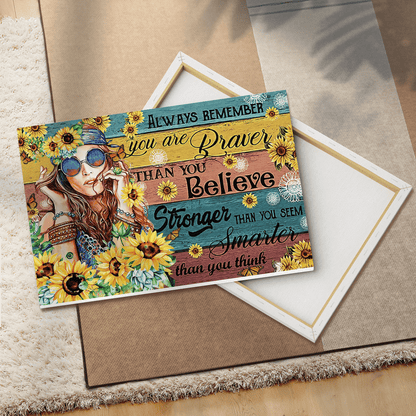 Hippie Remember You Are Canvas Poster