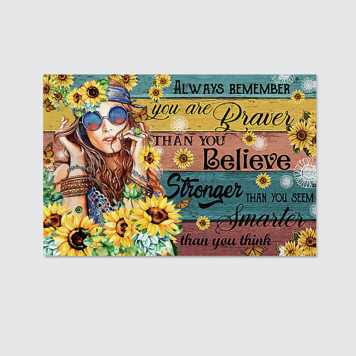 Hippie Remember You Are Canvas Poster