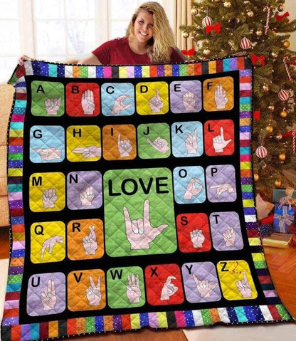 Sign language Quilt