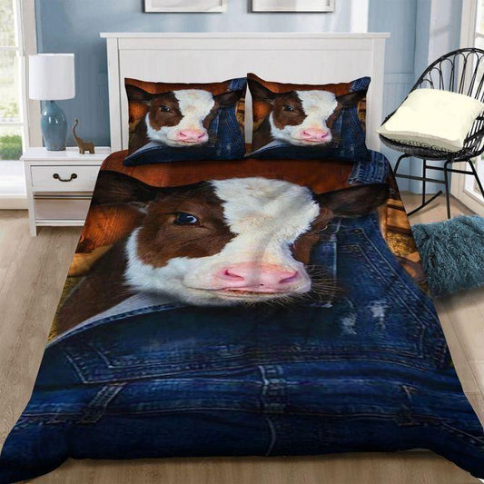 COW DENIM BEDDING SET-HP
