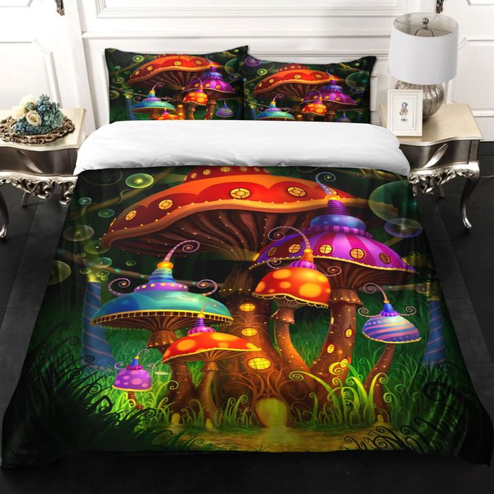 Hippie Mushroom 3D All Over Printed Bedding Set