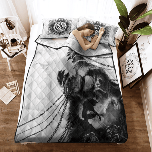 Viking Quilt Bedding Wolves