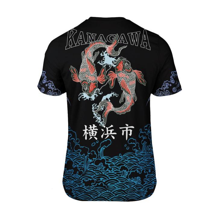Japanese Kanagawa Sakura Koi Fish All Over 3D T Shirt