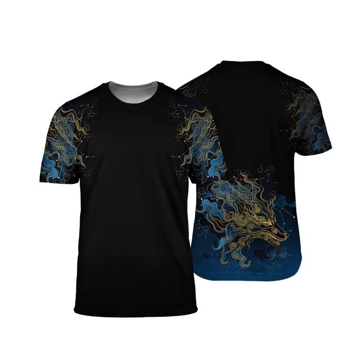 Japanese Fox Dragon All Over 3D T Shirt