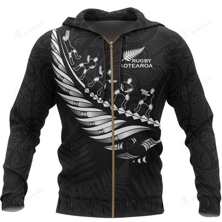 New Zealand Aotearoa Koru 3D All Over Printed Unisex Hoodie
