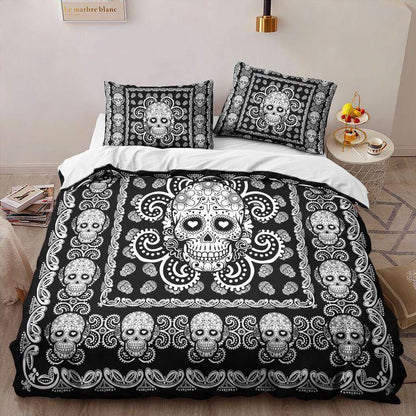 Sugar Skull Purple Pattern Premium Bedding Set DQB130721002