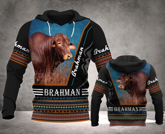 Cattle 3D All Over Printed Hoodie For Men And Women