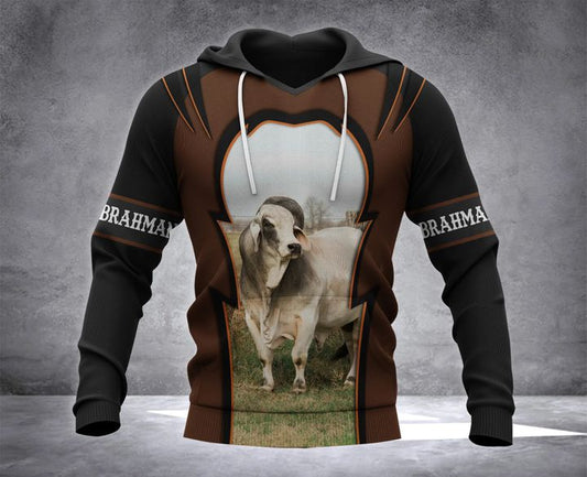 Cattle 3D All Over Printed Hoodie For Men And Women