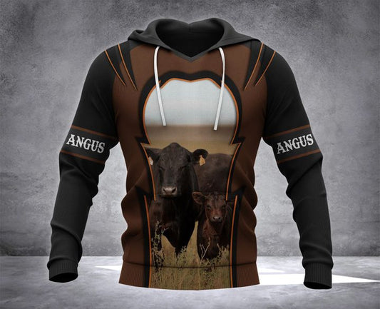 Cattle 3D All Over Printed Hoodie For Men And Women