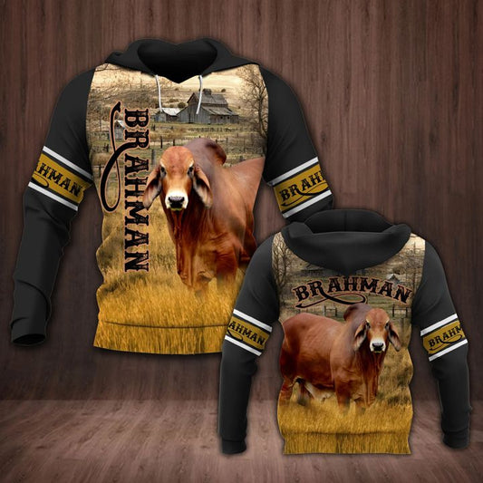 Cattle 3D All Over Printed Hoodie For Men And Women