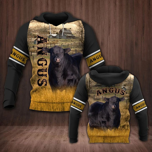 Cattle 3D All Over Printed Hoodie For Men And Women