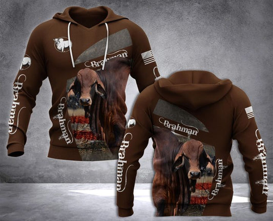 Cattle 3D All Over Printed Hoodie For Men And Women