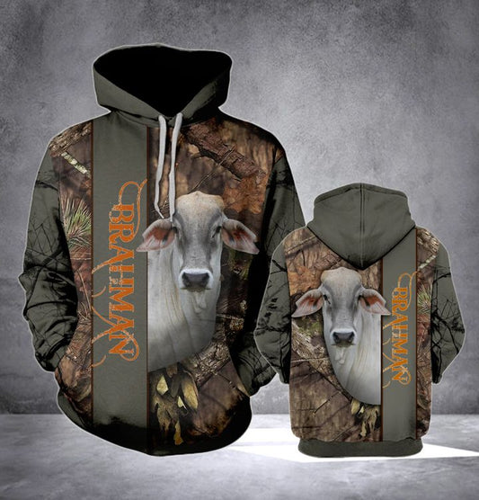 Cattle 3D All Over Printed Hoodie For Men And Women
