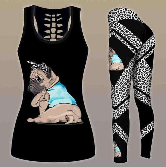 Pug Dog Combo Tank + Legging TA033006 - Amaze Style™-Apparel