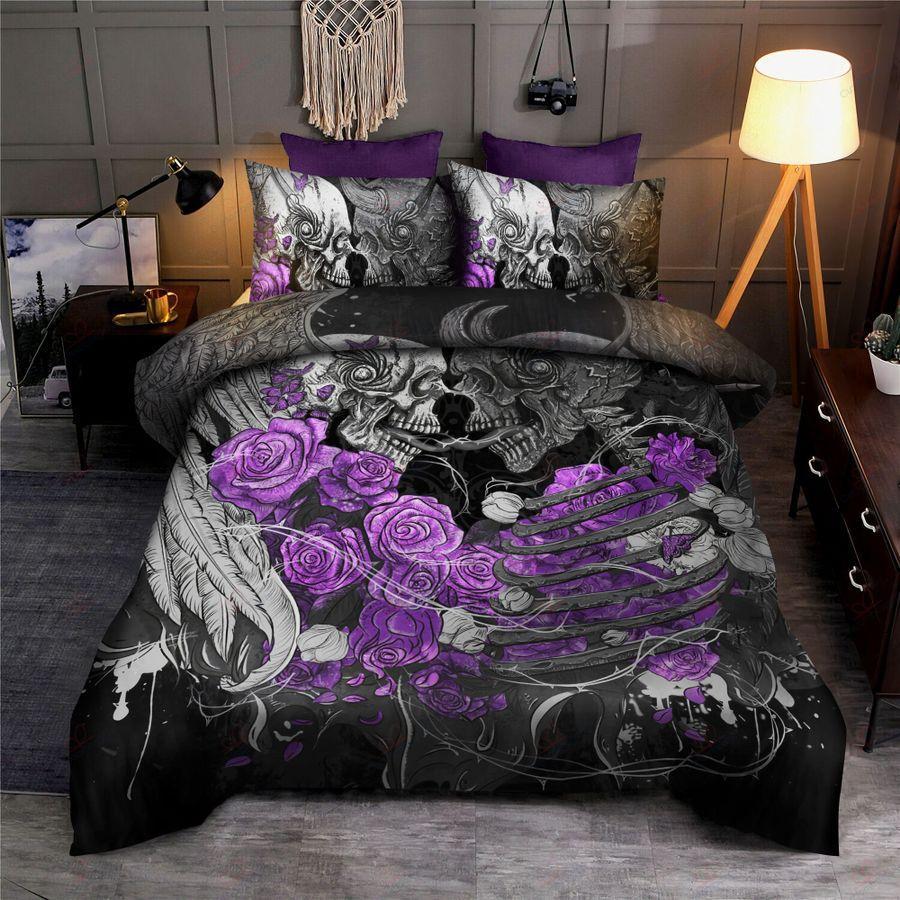 Eternal Skull Love Purple Roses SU120603