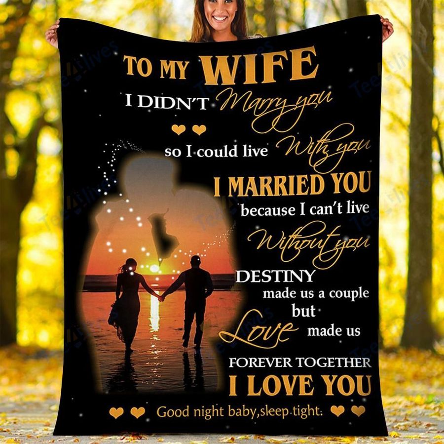 Custom Blanket To My Wife-Best Gift For Wife-Sherpa Blanket TA