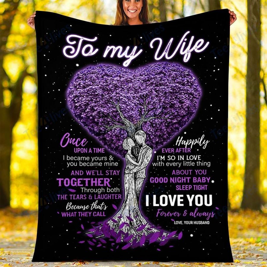 Custom Blanket To My Wife-Best Gift For Wife-Sherpa Blanket TA