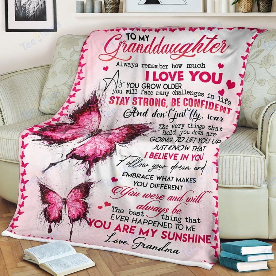 Custom Blanket To My Granddaughter-Best Gift For Granddaughter-Sherpa Blanket TA