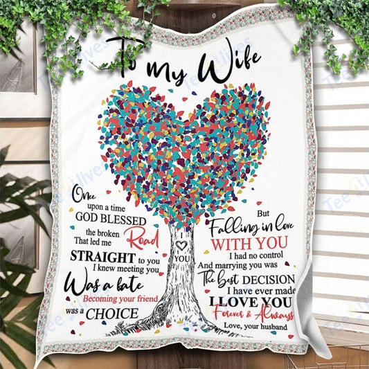 Custom Blanket To My Wife-Best Gift For Wife-Sherpa Blanket TA