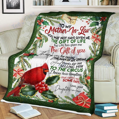 Custom Blanket To My Mother In Law-Best Gift For Mom Mother In Law-Sherpa Blanket TA