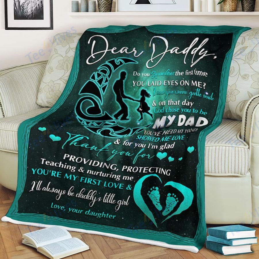 Custom Blanket To My Dad -Best Gift For Dad Father -Sherpa Blanket TA