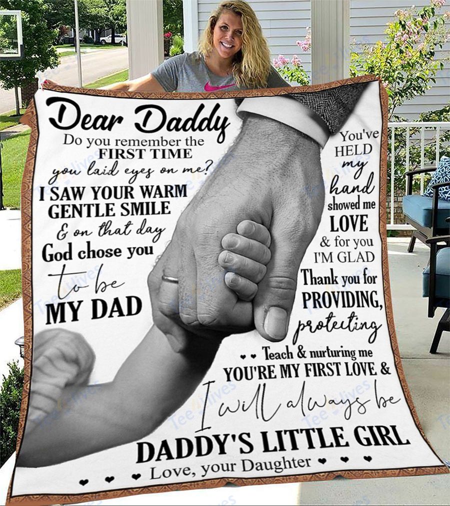 Custom Blanket To My Dad -Best Gift For Dad Father -Sherpa Blanket TA