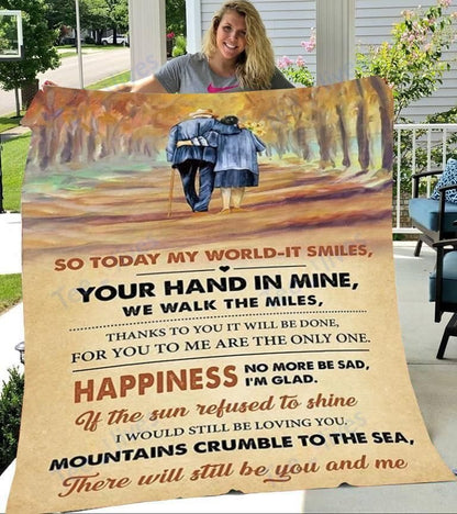 Custom Blanket To My Wife-Best Gift For Wife-Sherpa Blanket TA