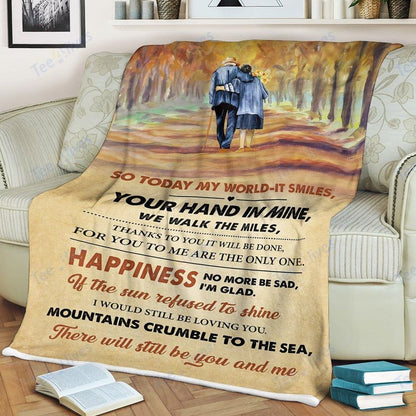Custom Blanket To My Wife-Best Gift For Wife-Sherpa Blanket TA