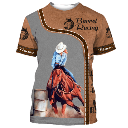 Barrel Racing Horse 3D All Over Printed Shirts For Men And Women TN
