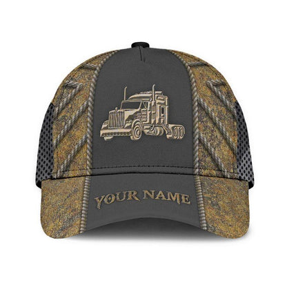Customize name Trucker 3D Printed Cap