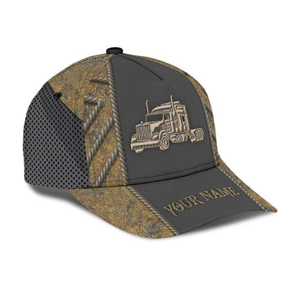 Customize name Trucker 3D Printed Cap