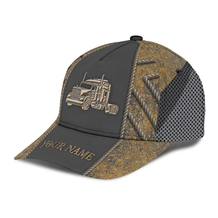 Customize name Trucker 3D Printed Cap
