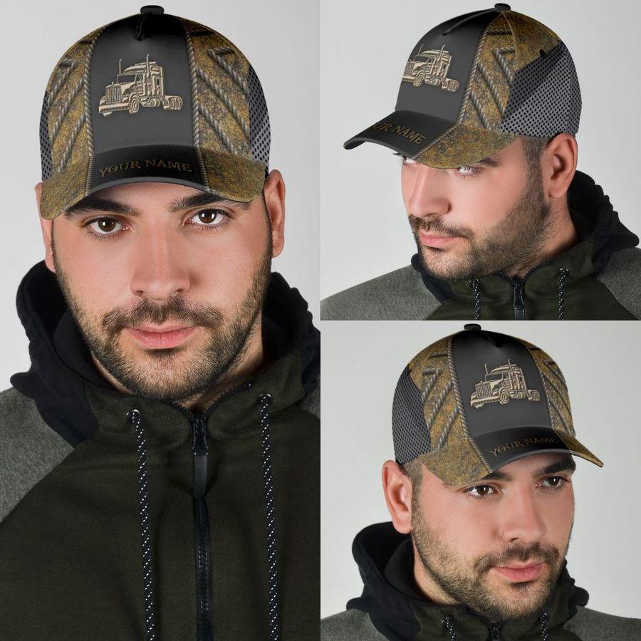 Customize name Trucker 3D Printed Cap