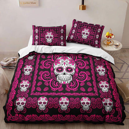 Sugar Skull Pink Pattern Premium Bedding Set 15072106.CTN