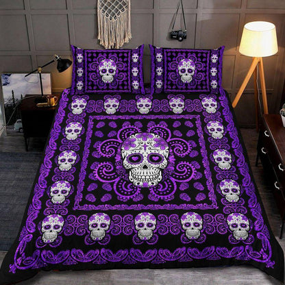 Sugar Skull Purple Pattern Premium Bedding Set 15072102.CTN