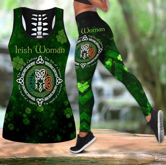 St.Patrick Irish Combo Hollow Tank Top And Legging  Outfit