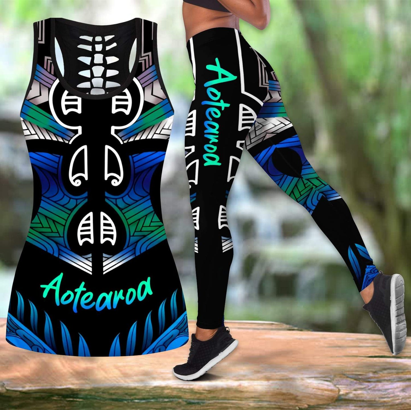 Aoteatoa New Zealand Maori tank top & leggings outfit for women