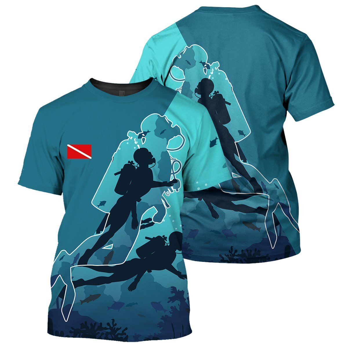 Scuba Diving No Text - 3D All Over Printed Shirt - Amaze Style™-ALL OVER PRINT HOODIES