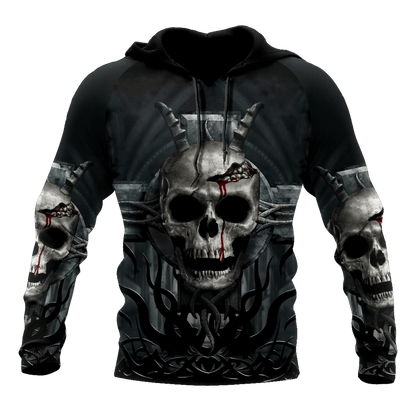 Premium Unisex Skull Cross All Over Printed Shirts  MEI